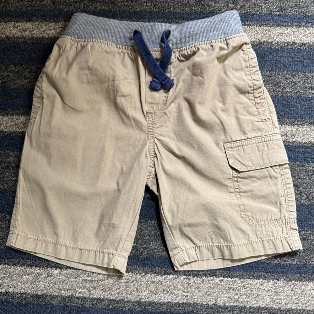 Carter's Boys Tan‎ Cargo Shorts with Gray Waistband Size 5